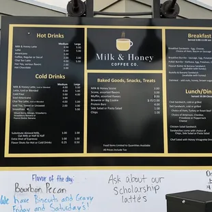 Menu outside