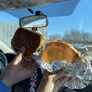 Sausage, egg and cheese breakfast sandwich