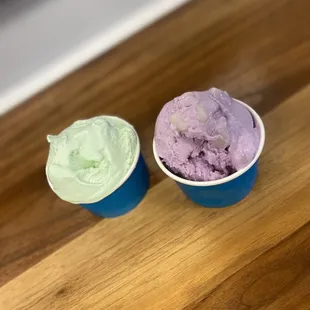Cotton candy &amp; taro Mochi