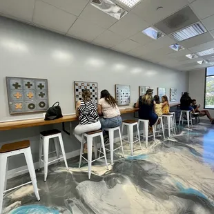 Magnetic games and ice cream swirl floor lol