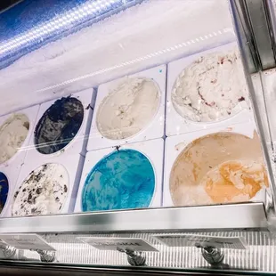 a variety of ice creams