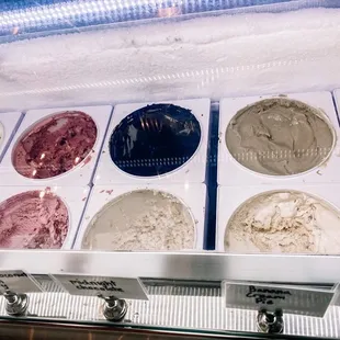 a variety of ice creams