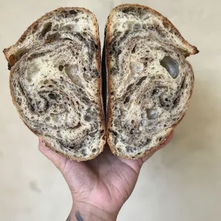 Sesame kinako sourdough loaf