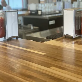 Gorgeous varnished bar.