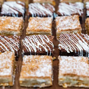 a variety of desserts