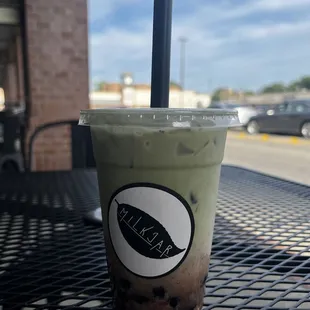 Strawberry Match Milk Tea