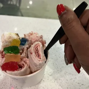 Rolled ice cream