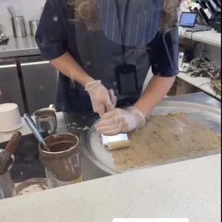 Cookie Monster Rolled Ice Cream
