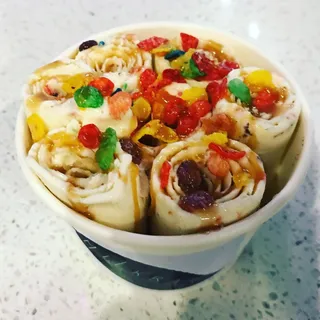Unicorn Poop Rolled Ice Cream