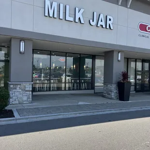 the front of the building