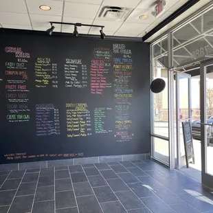 The usual chalk wall menu