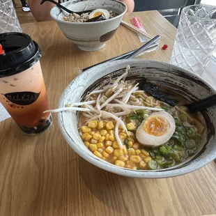 Thai tea + ramen from next door