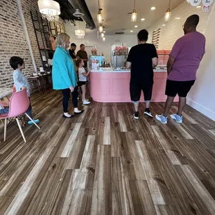 Customer sniffing around the store