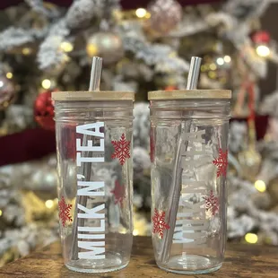 Holiday Reusable Boba Cups