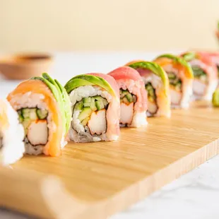 Rainbow sushi roll