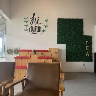 two chairs in a coffee shop