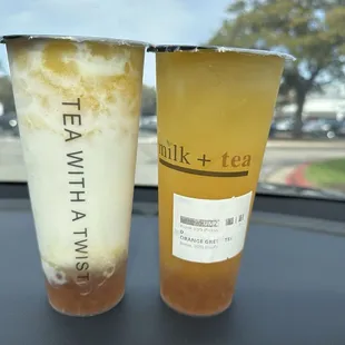 mango smoothie orange yogurt tea