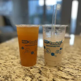 Grapefruit Green Tea and Roasted Milk Tea