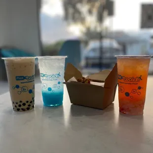 Honey Roasted Milk Tea. Cupid Tonic. Large Sunset Lover