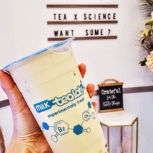 @eatingsfrom - honey roasted milk tea with honey boba and egg pudding