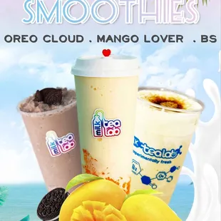 Oreo Cloud, Mango Lover, BS Summer Smoothies Time!