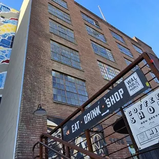 a tall brick building