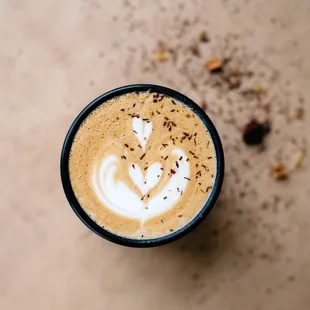 Apple Hill Latte - apple spice tea infused simple syrup, espresso and your choice of milk!
