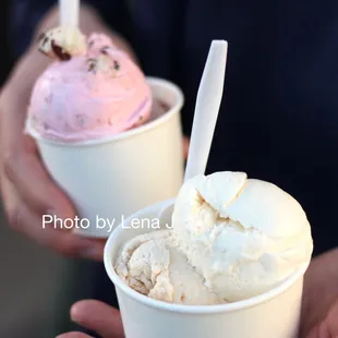 Single Scoop ($6.50) - White Rabbit, Organic jasmine tea + lychee. The jasmine + lychee flavor is less sweet, has noticeable jasmine flavor