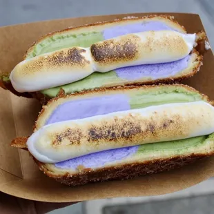Ube and matchacado