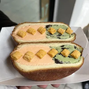 Matcha cookies and cream x Thai Tea with captain crunch