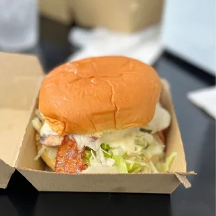 Grilled Chicken Sandwich- the bun was soft, the chicken had a smoky flavor and the pickles were delicious