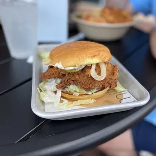 My favorite fried chicken sandwich near charlotte. The batter is so good!!