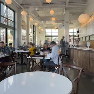 The indoor dining area