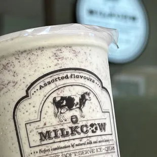 Mint chocolate chip milkshake