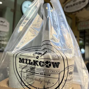 To-go milkshakes at outdoor seating