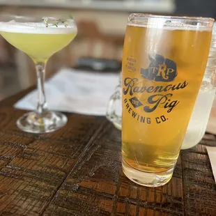 Mezcal Cocktail and a Saison
