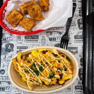 Chili Cheese Fries &amp; Tofu Nuggets