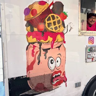 a man looking out of a truck window