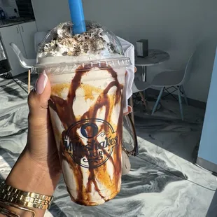 Salted caramel Oreo shake delicious