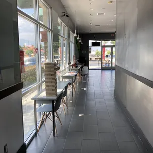 View from the back looking towards the front of the shop