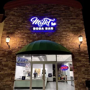 The shop at night (so cute)