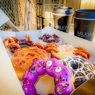 IG: @253Eater - Assortment of Halloween Raised &amp; Mochi Donuts