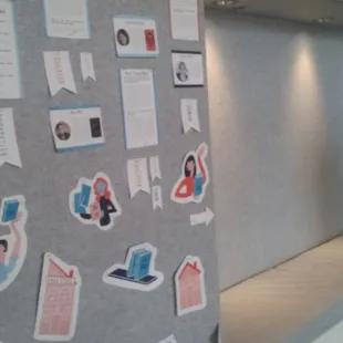 Book book and bulletin board