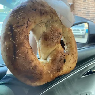 Barbecue stuffed pretzel