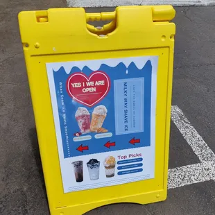 Parking lot sign