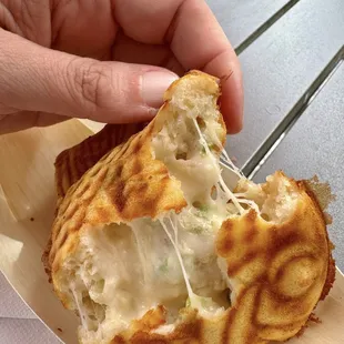 Mozzarella &amp; chive taiyaki