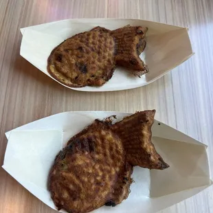 Nutella &amp; cheese + chive taiyaki