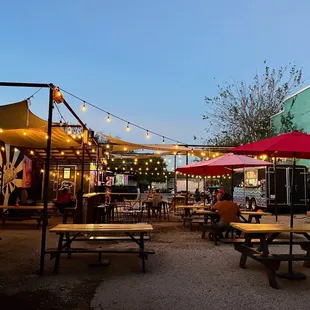 Vegan food truck area
