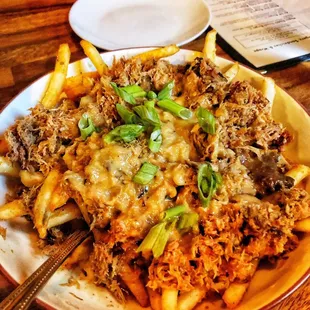 Poutine with pulled pork