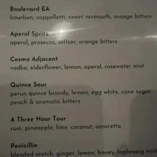 Craft cocktails